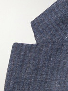 Lardini - Unstructured Striped Cotton-Blend Blazer - Blue