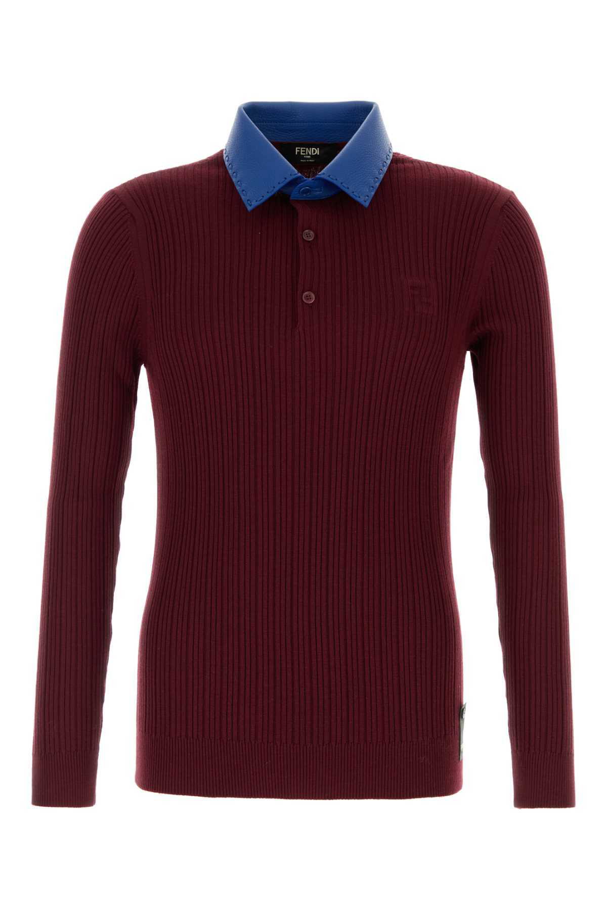Fendi Air Force Blue Piquet Polo Shirt Fendi