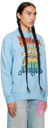 Palm Angels Blue Rainbow Sweatshirt