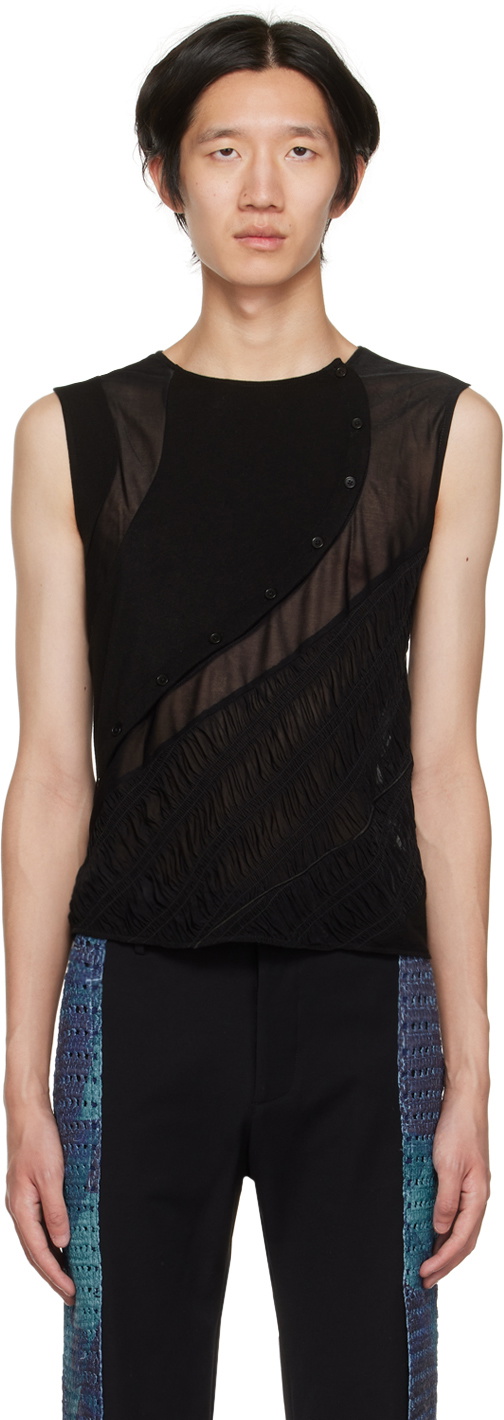 PONDER.ER SSENSE Exclusive Black Pote Tank Top