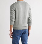 POLO RALPH LAUREN - Logo-Embroidered Mélange Cotton Sweater - Gray
