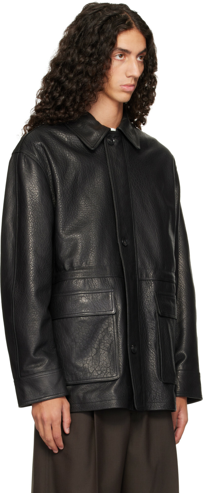 Arma Black Mavis Leather Jacket