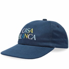 Casablanca Men's Stacked Logo Cap in Navy