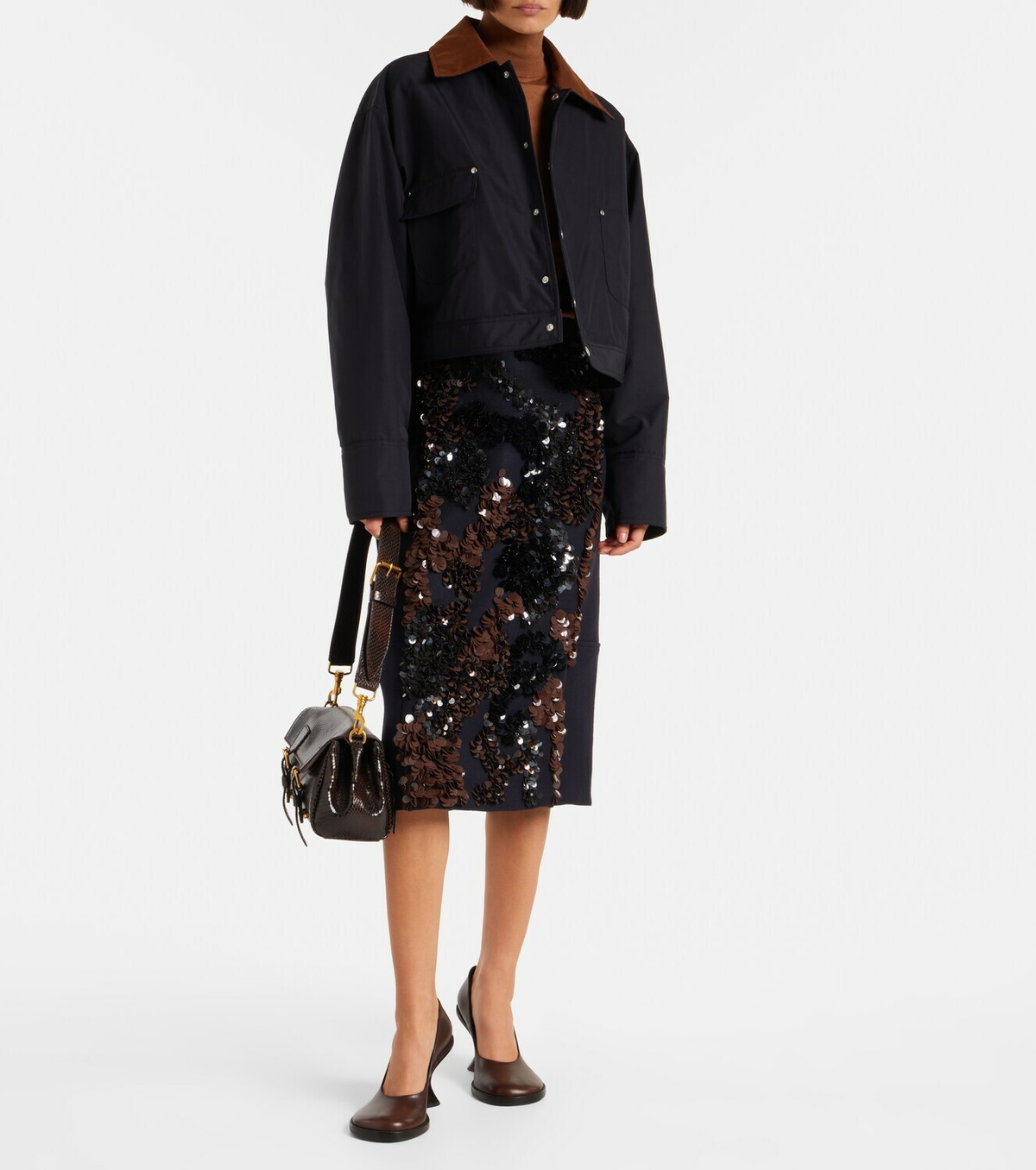 Plan C Cropped twill jacket