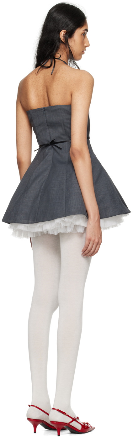 【関税込み】Shushu/Tong グレー ギャザー ミニドレス SHUSHU/TONG Gray Two-Piece Minidress Shushu/Tong