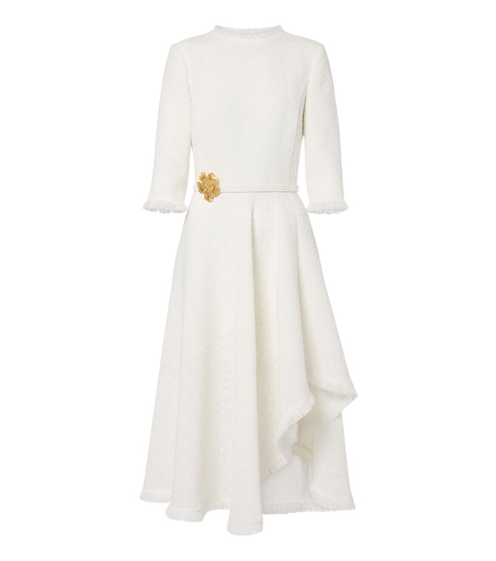 Photo: Oscar de la Renta Belted fringed bouclé midi dress