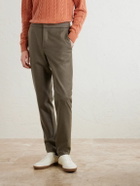 Loro Piana - Leisure City Slim-Fit Virgin Wool and Cashmere-Blend Trousers - Brown