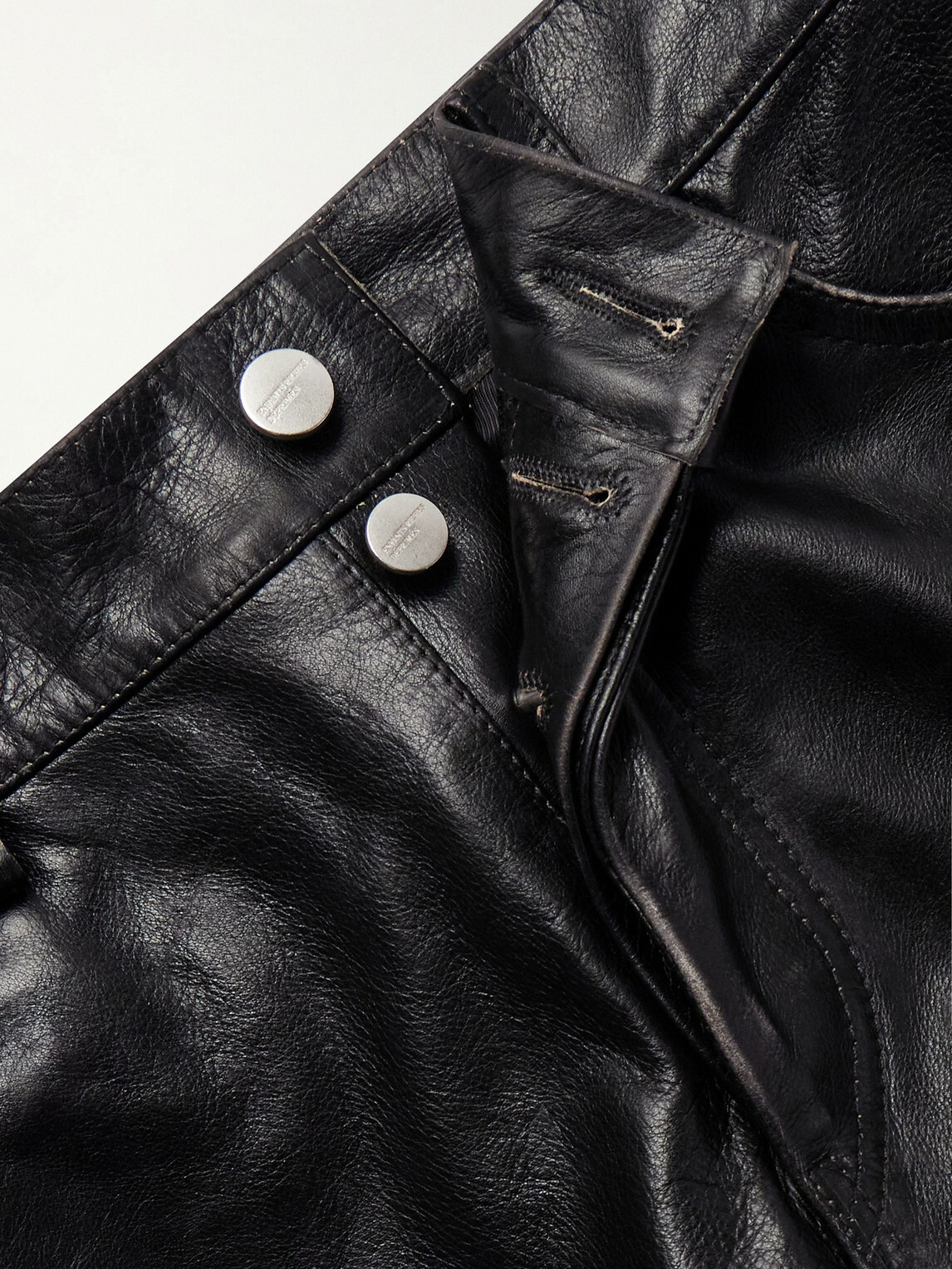 Enfants Riches Déprimés - Tommy Tonsil Straight-Leg Leather Trousers - Black