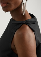 Bernadette Melody Flared Taffeta Mini Dress Black