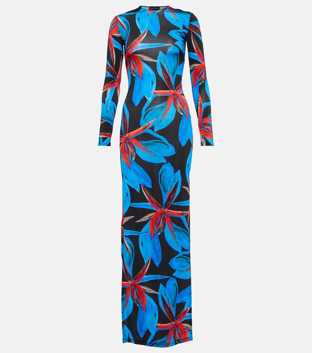 Louisa Ballou - Floral mesh maxi dress