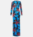 Louisa Ballou - Floral mesh maxi dress