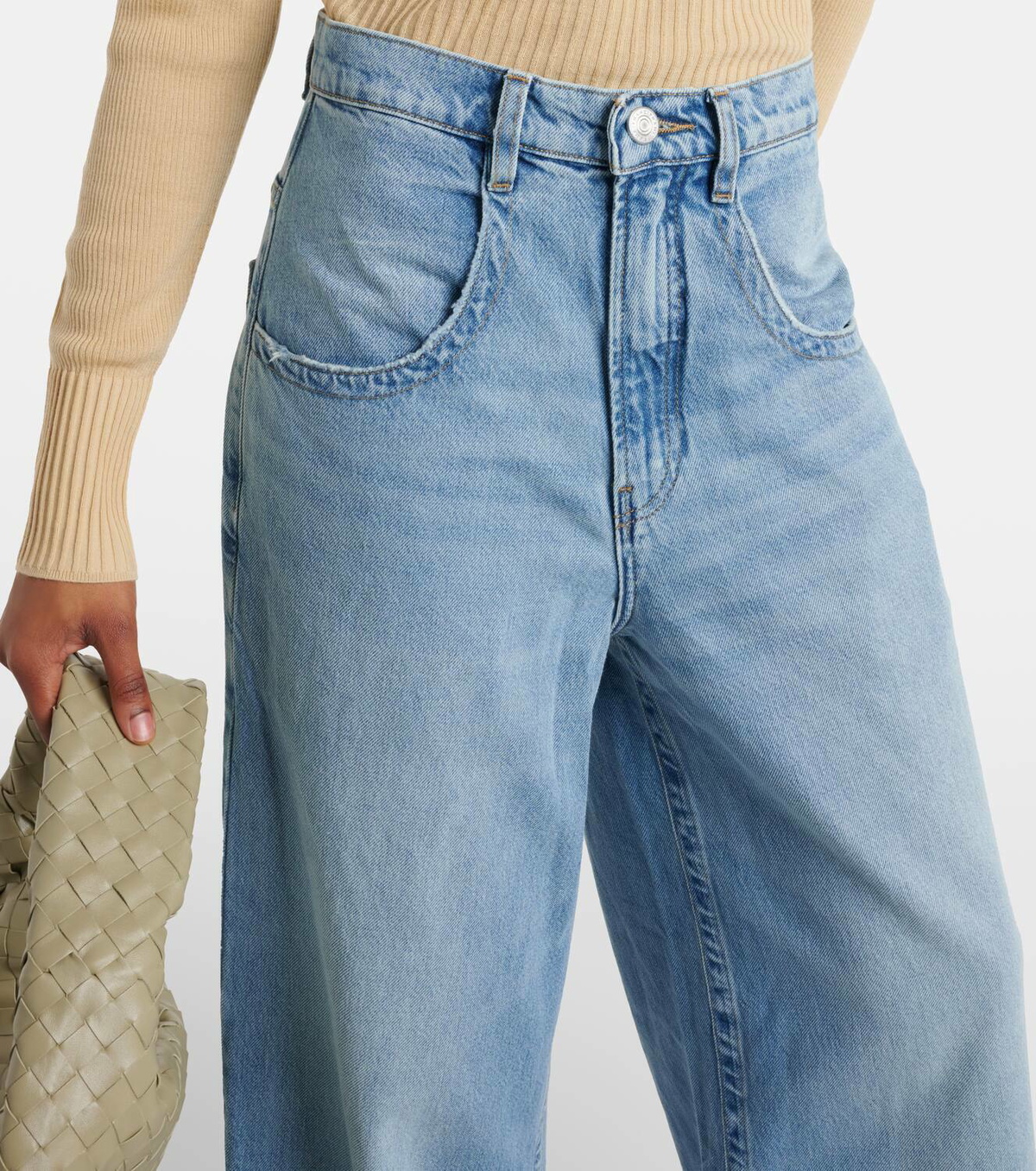 Frame The Skater high-rise wide-leg jeans Frame Denim