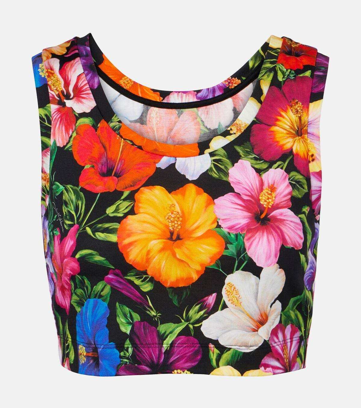 Dolce&Gabbana Floral cotton crop top