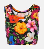 Dolce&Gabbana Floral cotton crop top