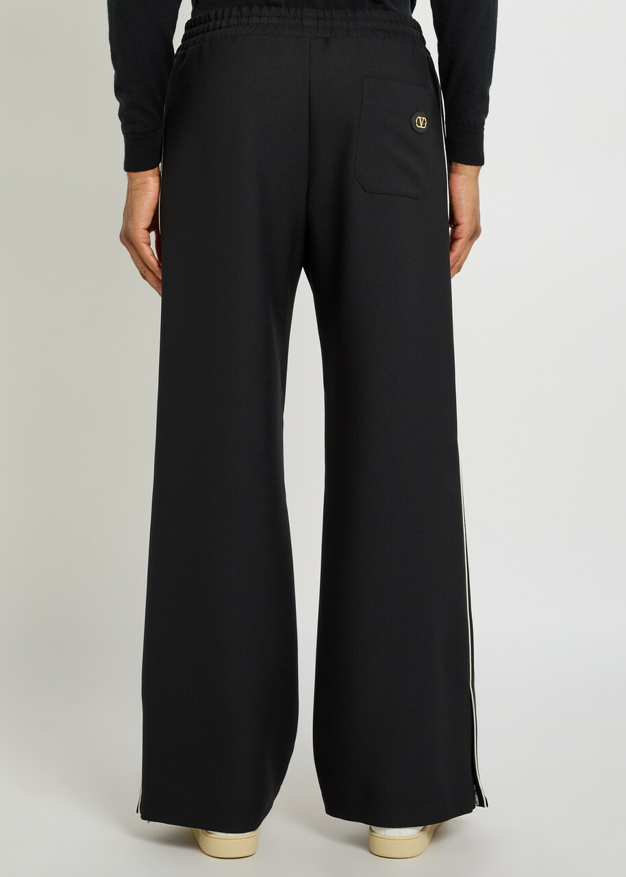 Valentino Garavani Drawstring Twill Track Pants Black