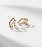 Mateo Wave 14kt gold (585/1000) huggie earrings with diamonds