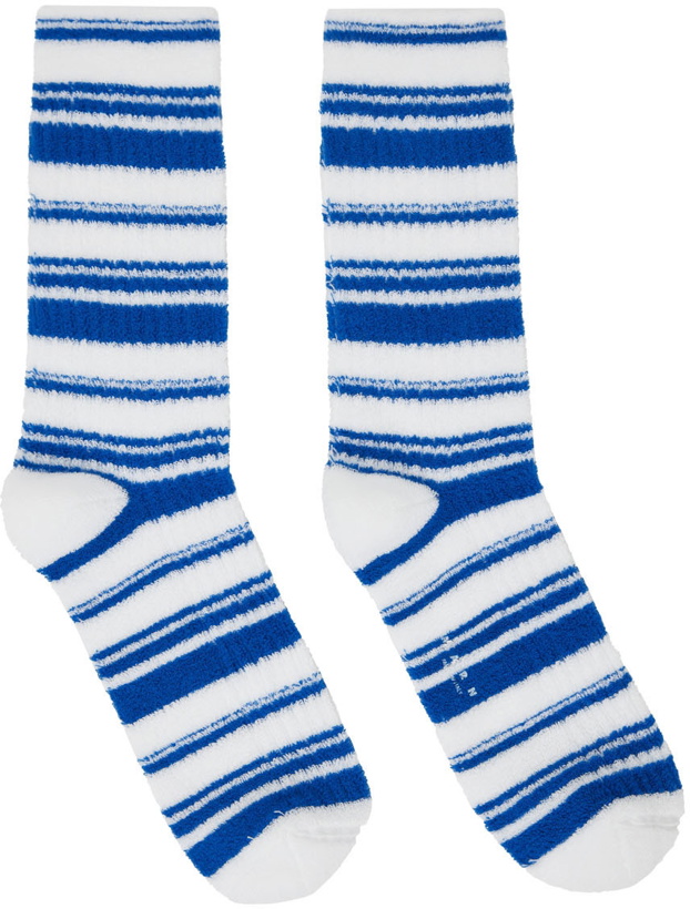 Photo: Marni Blue & White Striped Socks