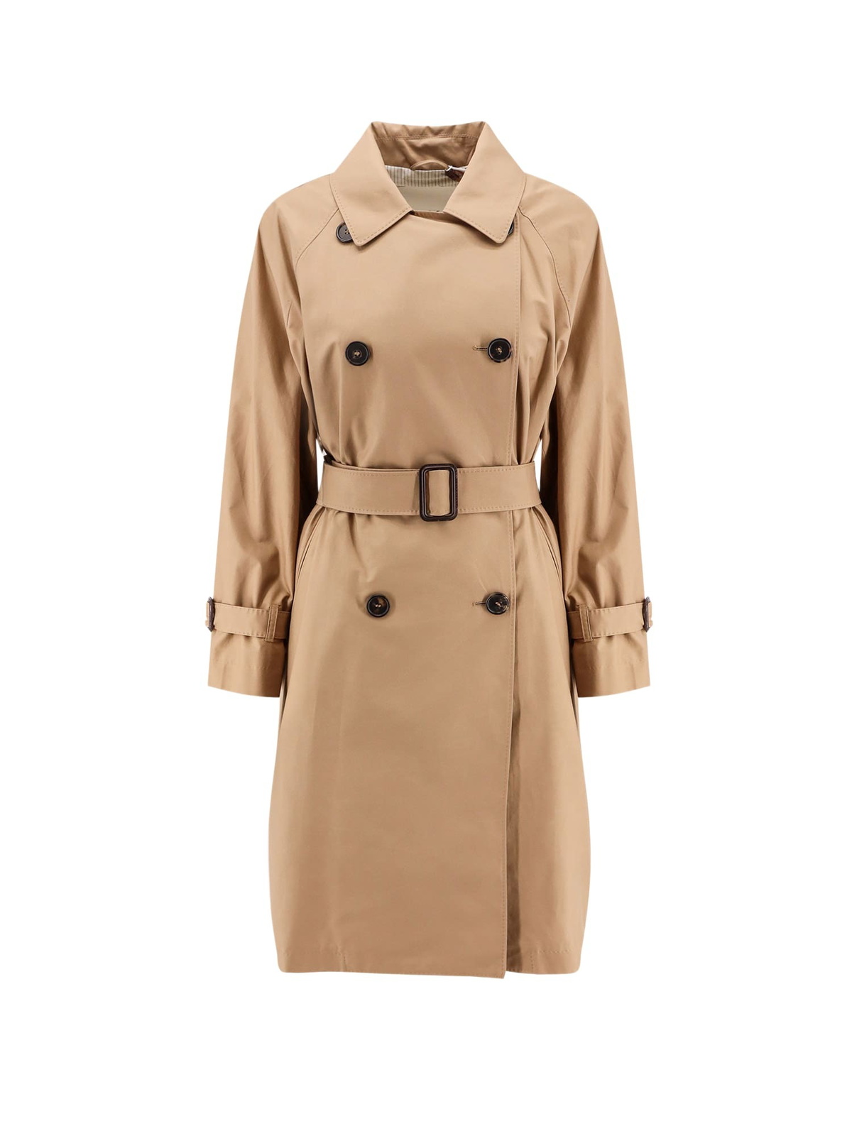Max Mara Salsa Oversize Jacquard Fabric Trench With Mosaic