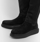 Alexander McQueen - Exaggerated-Sole Suede Chelsea Boots - Black