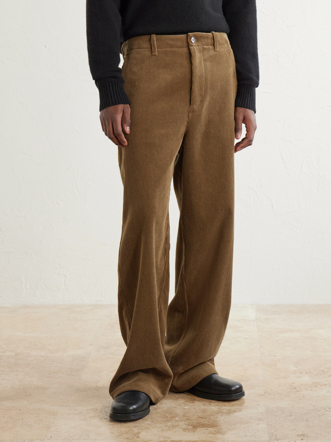 Jil Sander - Wide-Leg Cotton-Corduroy Trousers - Brown