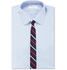 Thom Browne - 5cm Striped Silk and Cotton-Blend Tie - Navy