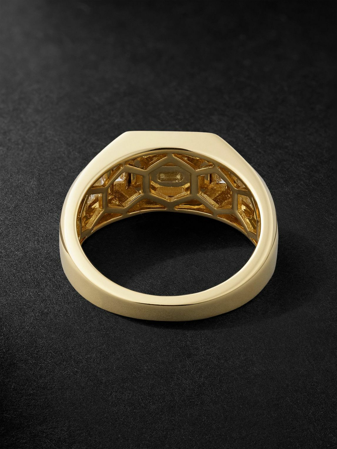 SHAY - 18-Karat Gold Diamond Signet Ring - Gold