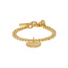 Off-White SSENSE Exclusive Gold Logo Cross Bracelet