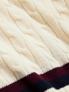 Polo Ralph Lauren - Striped Cable-Knit Wool Sweater - Neutrals