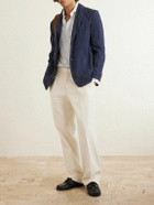 Barena - Borgo Tendon Crinkled Cotton-Poplin Blazer - Blue