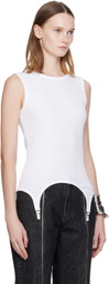 Jean Paul Gaultier White 'The Garter' Tank Top