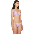 Versace Purple Greca Bikini Top