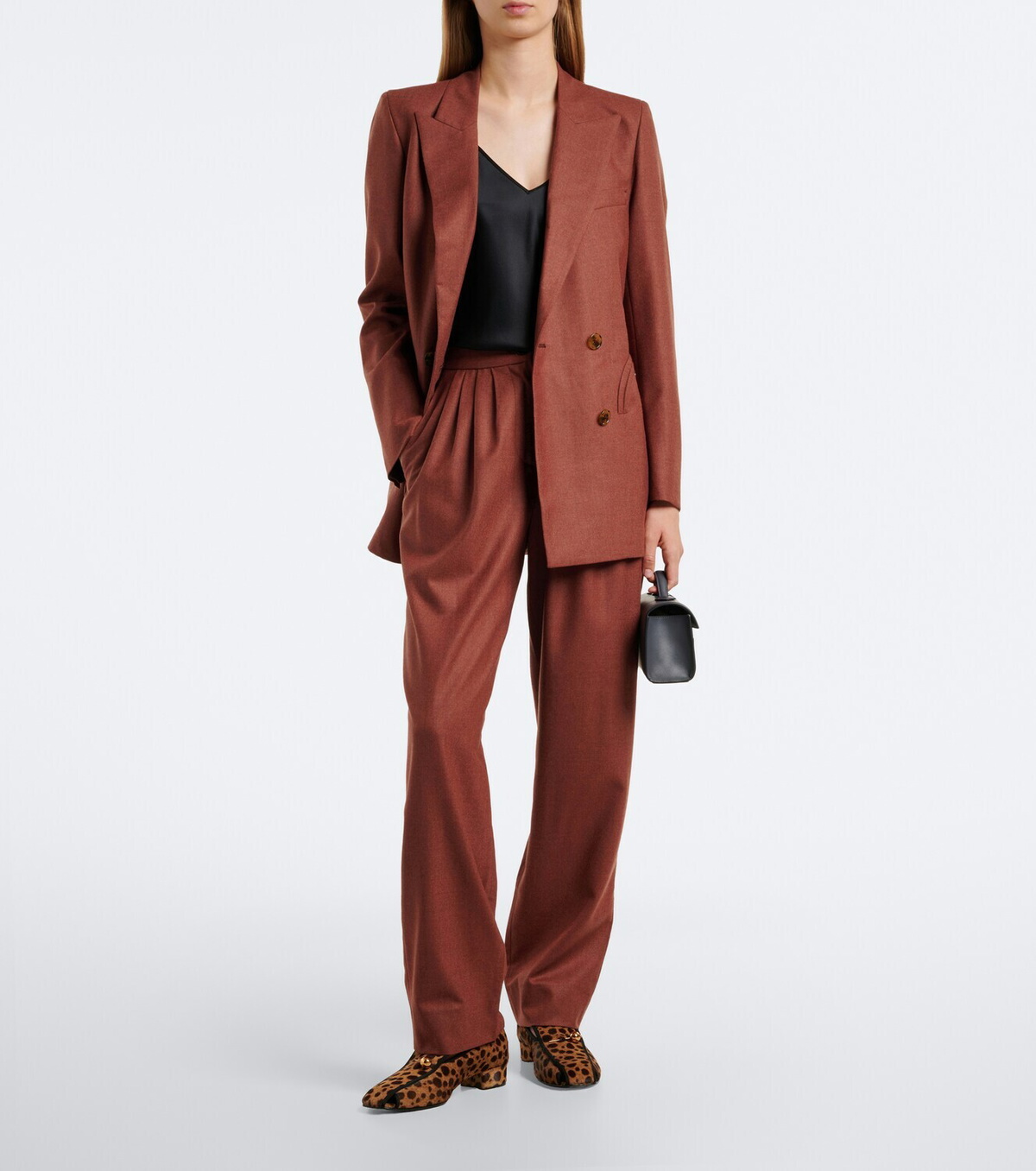 Blazé Milano Fox wool and cashmere straight pants