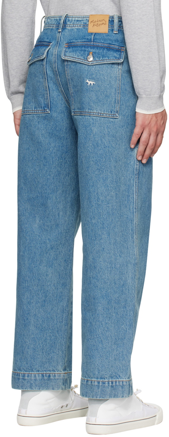 Maison Kitsuné Blue Workwear Jeans