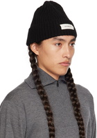 LISA YANG Black Ribbed Beanie