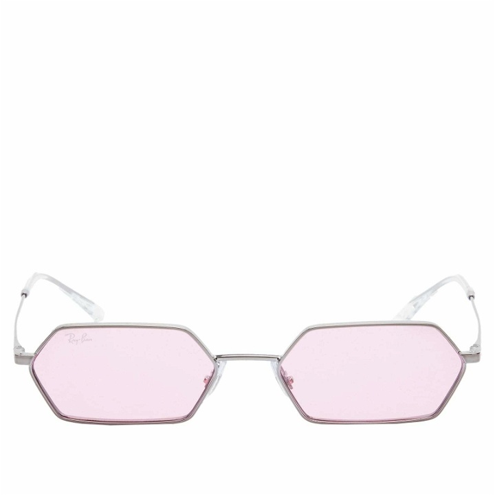 Photo: Ray-Ban Women's Yevi Sunglasses in Gunmetal/Pink 