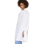 Pyer Moss White Funnel Neck Blouse