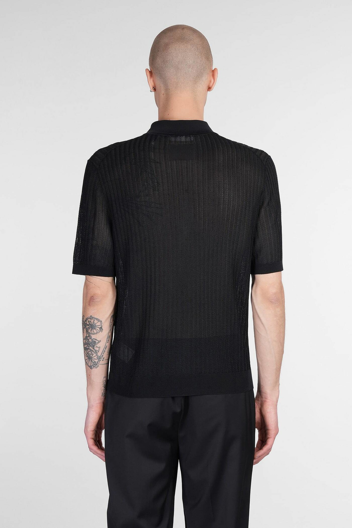 Helmut Lang Polo In Black Viscose