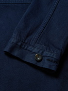 Drake's - Organic Cotton-Twill Overshirt - Blue