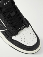 AMIRI - Skel-Top Glittered Leather Sneakers - Black