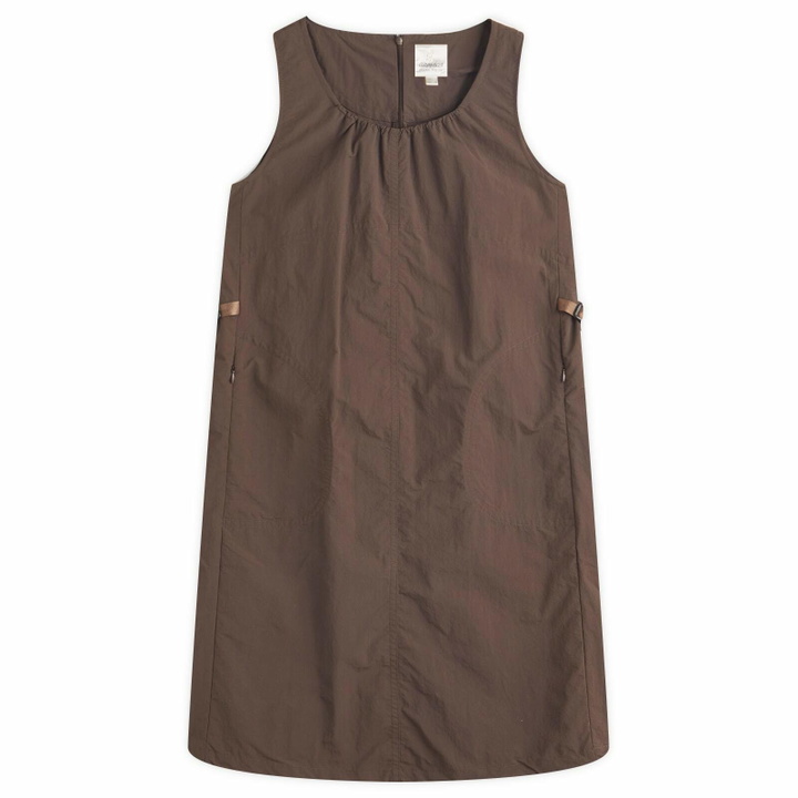 Photo: Gramicci Women's Nylon Midi Dress in Deep Brown