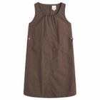 Gramicci Women's Nylon Midi Dress in Deep Brown