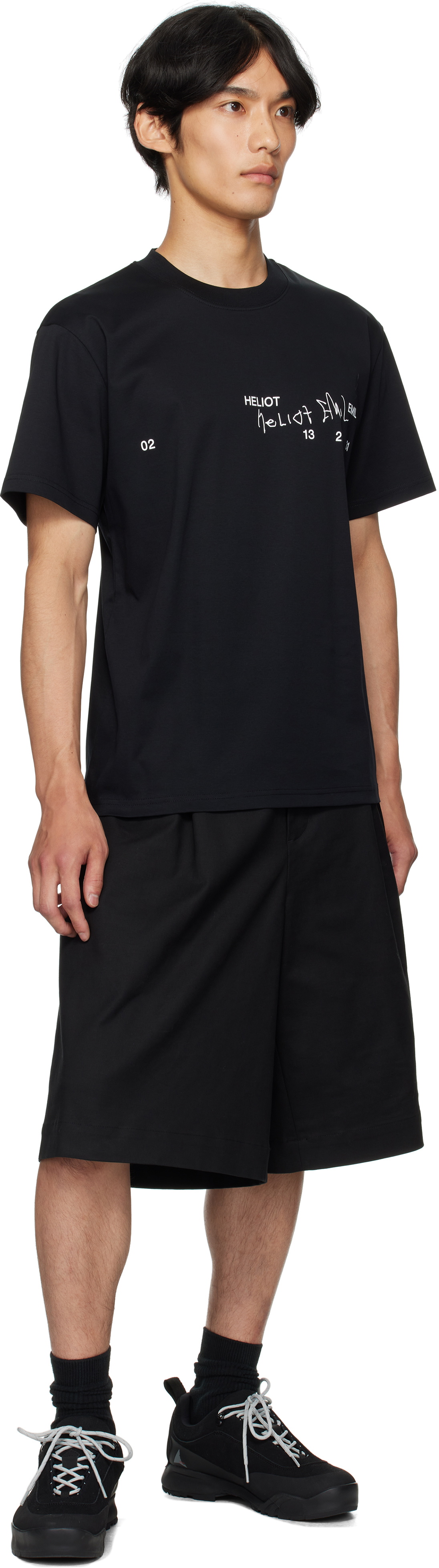 HELIOT EMIL Black Fulgens T-shirt