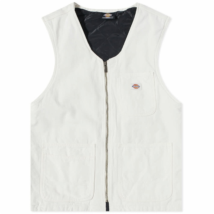 Photo: Dickies Men's Duck Canvas Smr Vest in Stone Washed Cloud