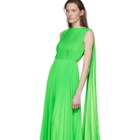 Valentino Green Pleated Dress