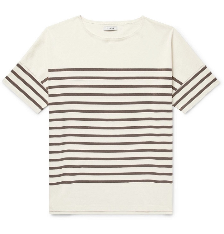 Photo: nonnative - Oversized Striped Cotton-Jersey T-Shirt - Men - Cream