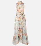 Camilla Embellished floral silk maxi dress