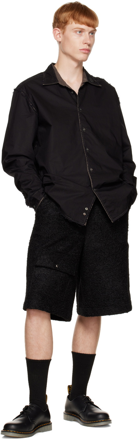 Andersson Bell Black Winter Cargo Shorts