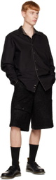 Andersson Bell Black Winter Cargo Shorts