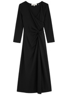 Diane Von Furstenberg Shiri Knotted Jersey Midi Dress Black