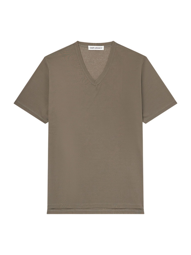 Photo: Our Legacy - Gorge Cotton-Blend Jersey T-Shirt - Green